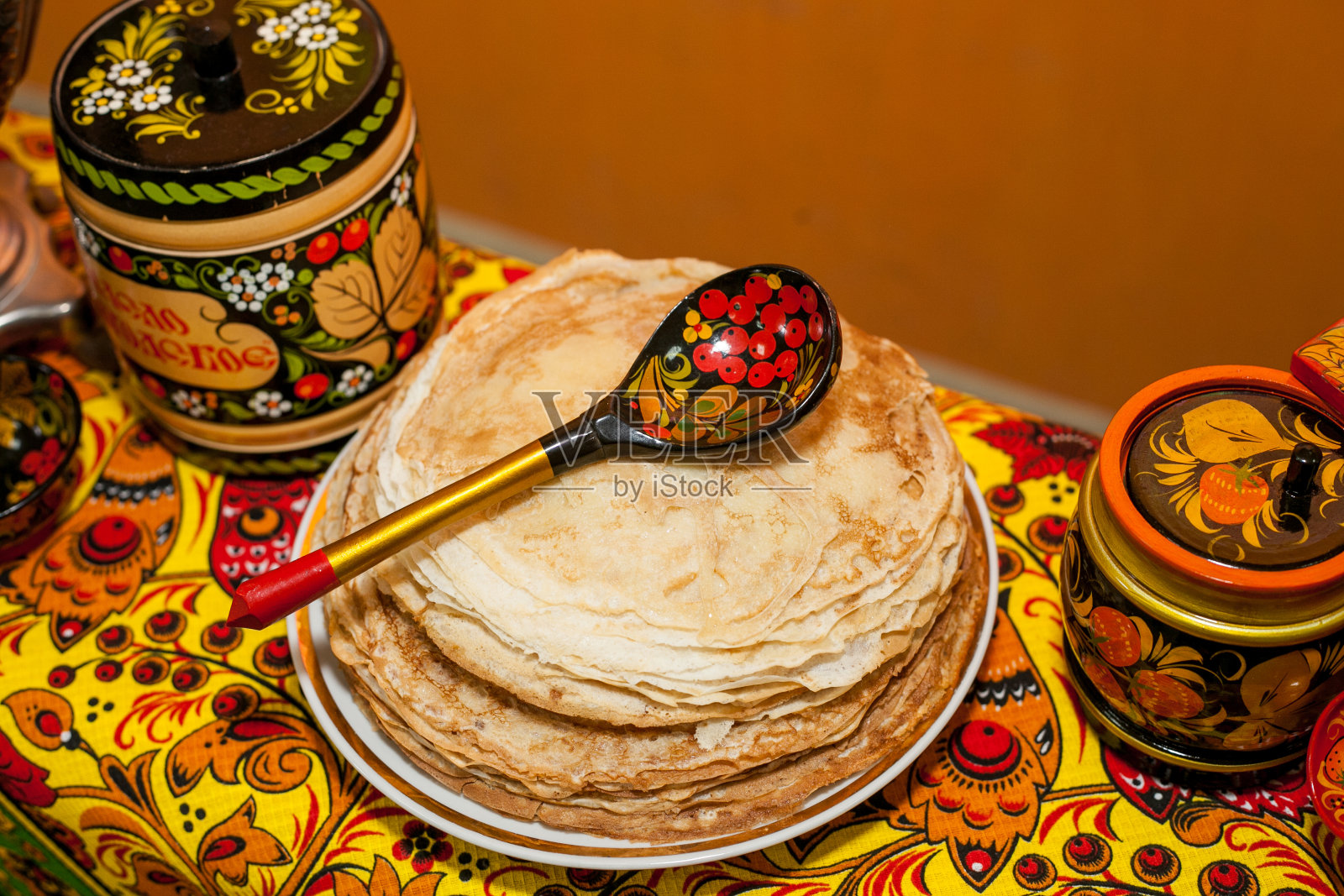 忏悔节。俄罗斯的煎饼照片摄影图片