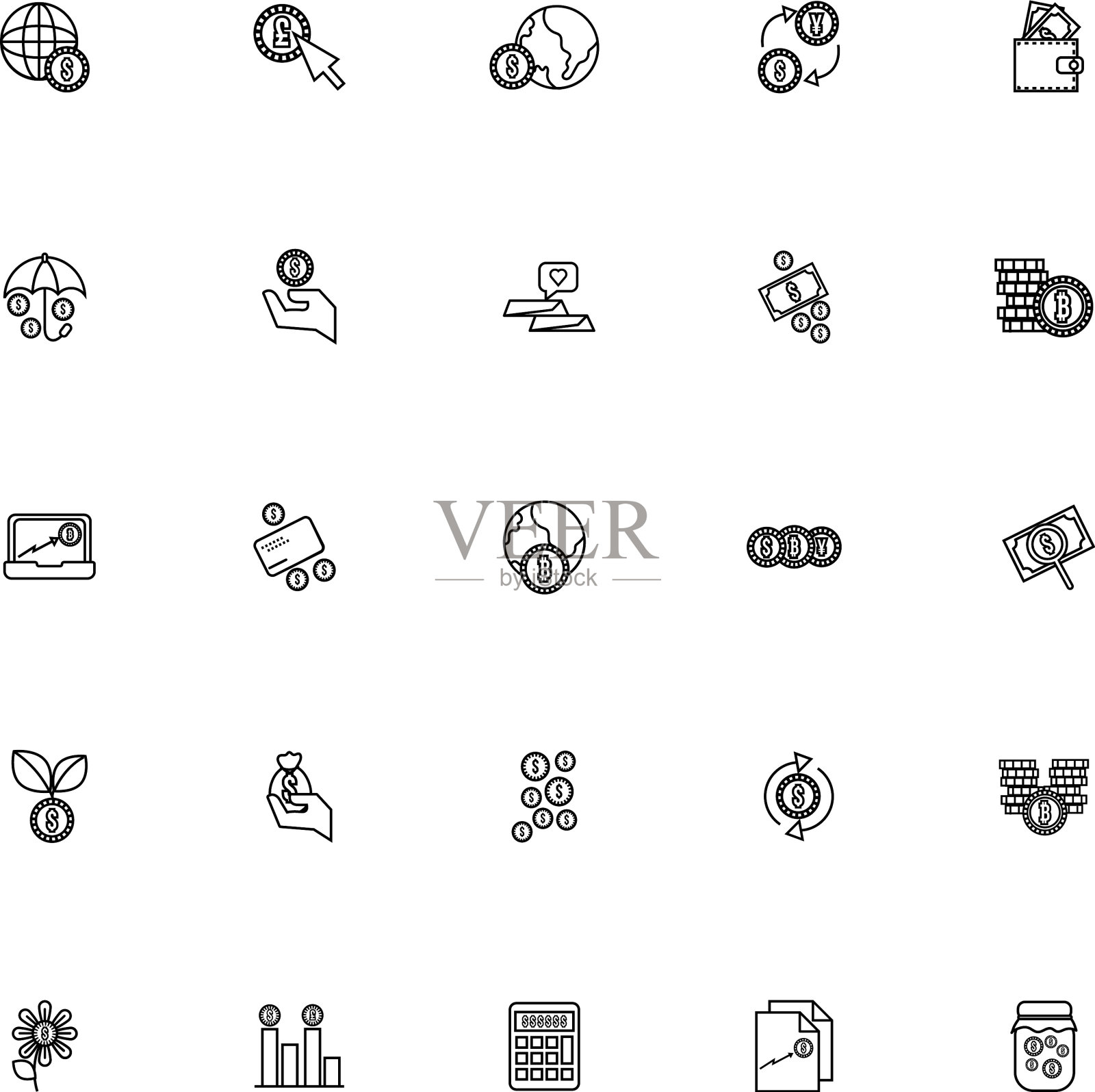 捆绑保存设置线条样式图标图标素材