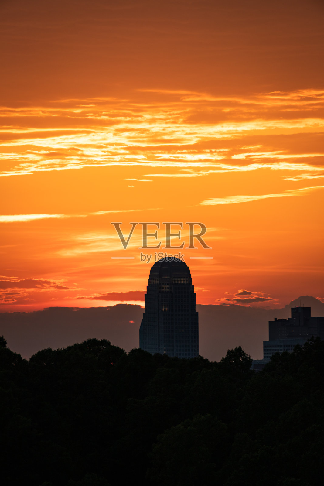 北卡罗莱纳州温斯顿塞勒姆的日落照片摄影图片