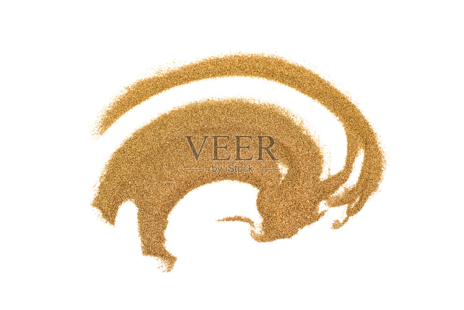 抽象的纹理,一把金色的沙子。照片摄影图片