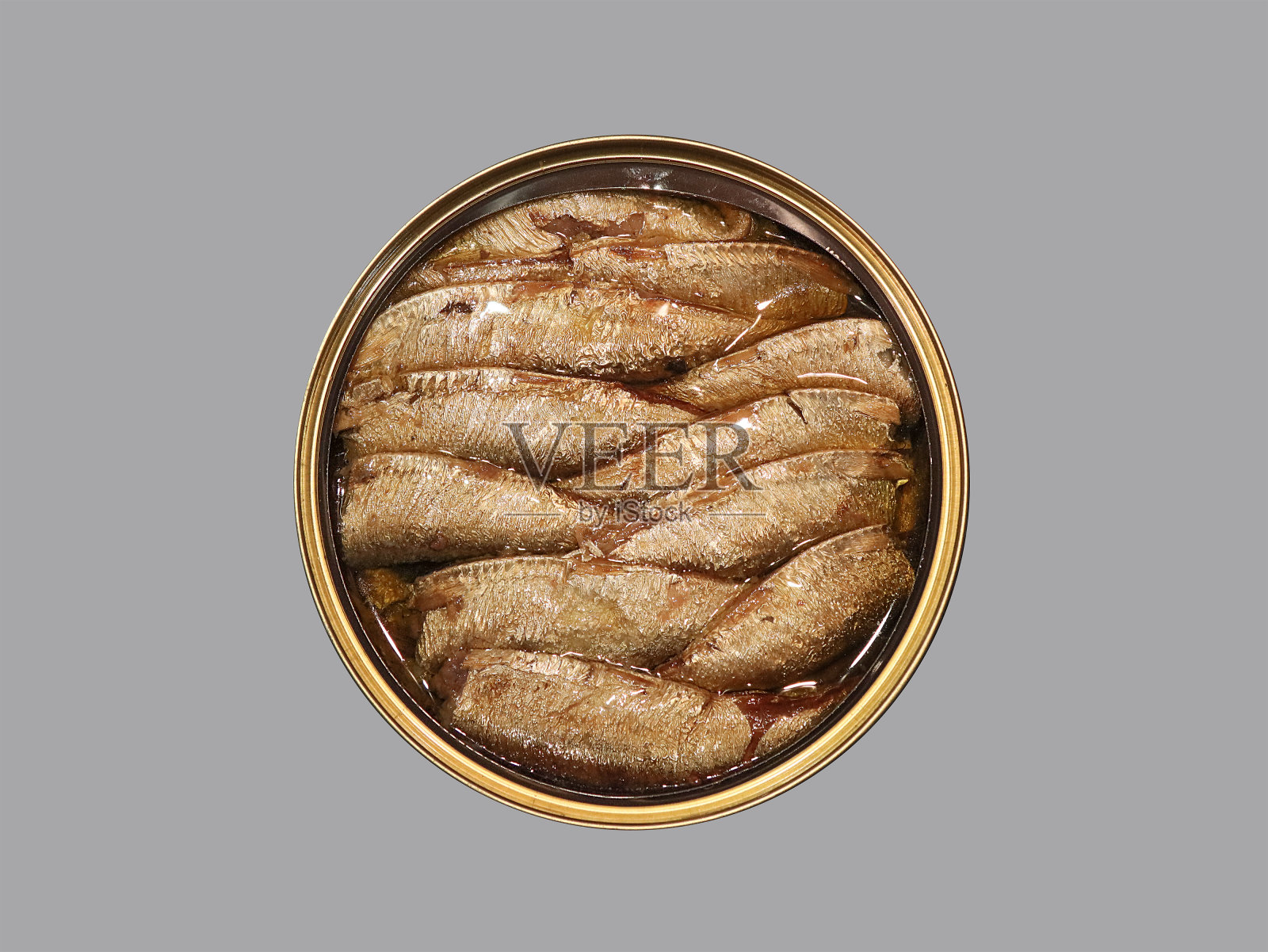 油鱼子酱罐头在锡罐中。照片摄影图片