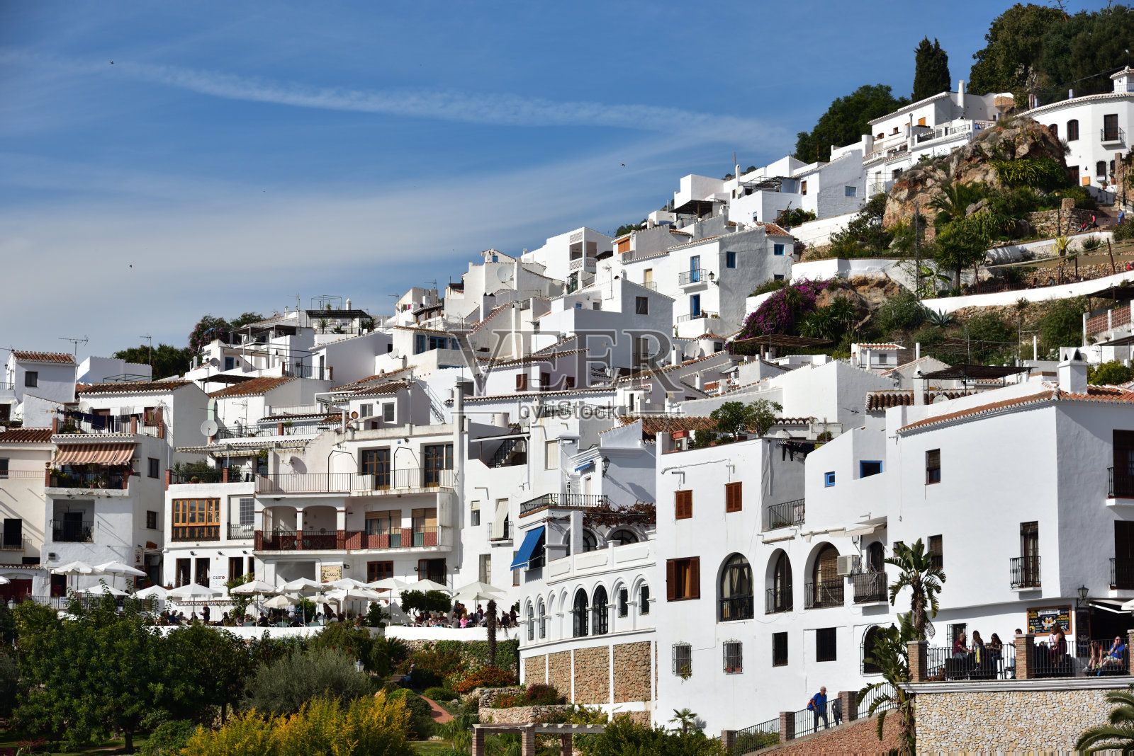 西班牙安达卢西亚的一个白人村庄照片摄影图片