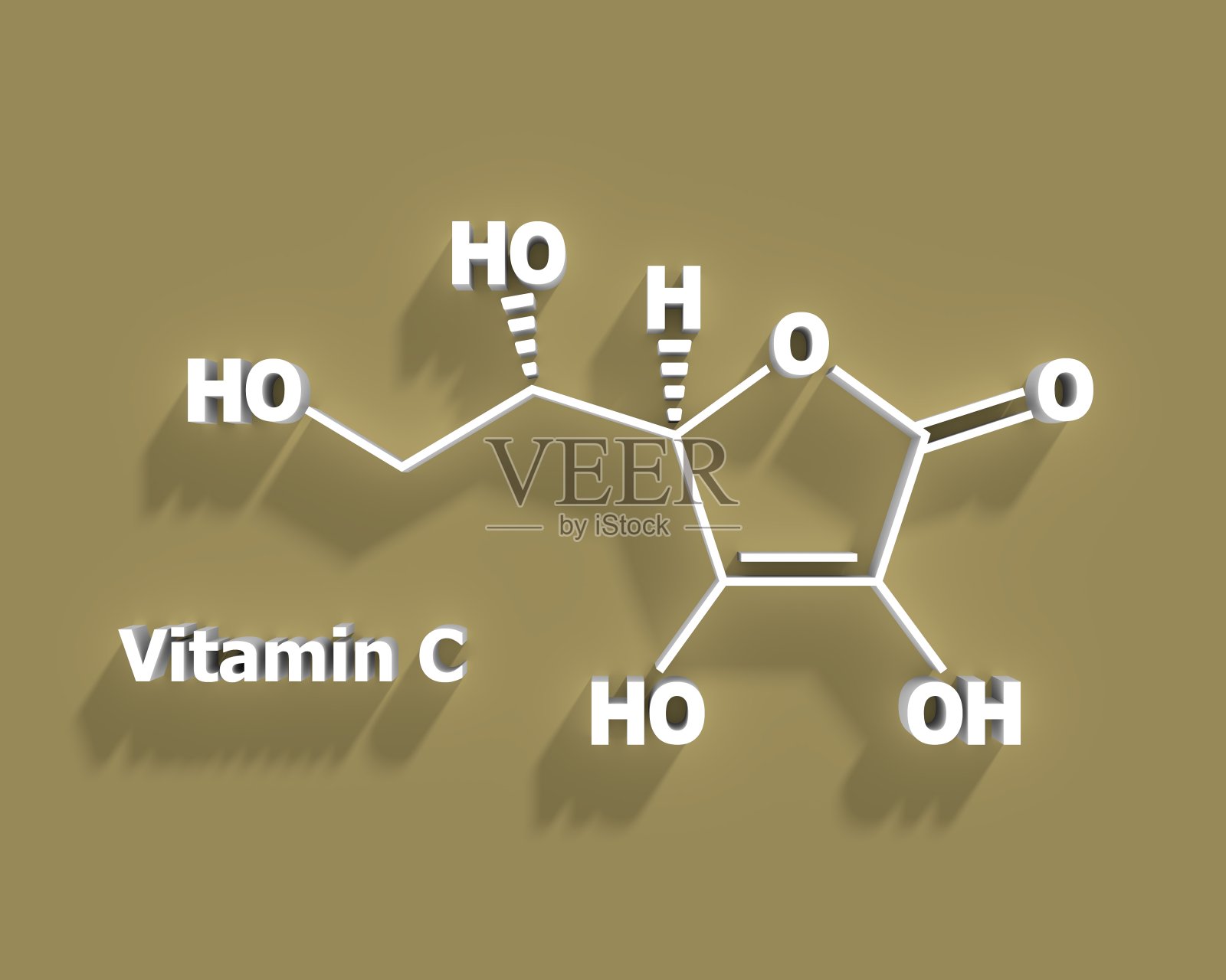 抗坏血酸分子式照片摄影图片