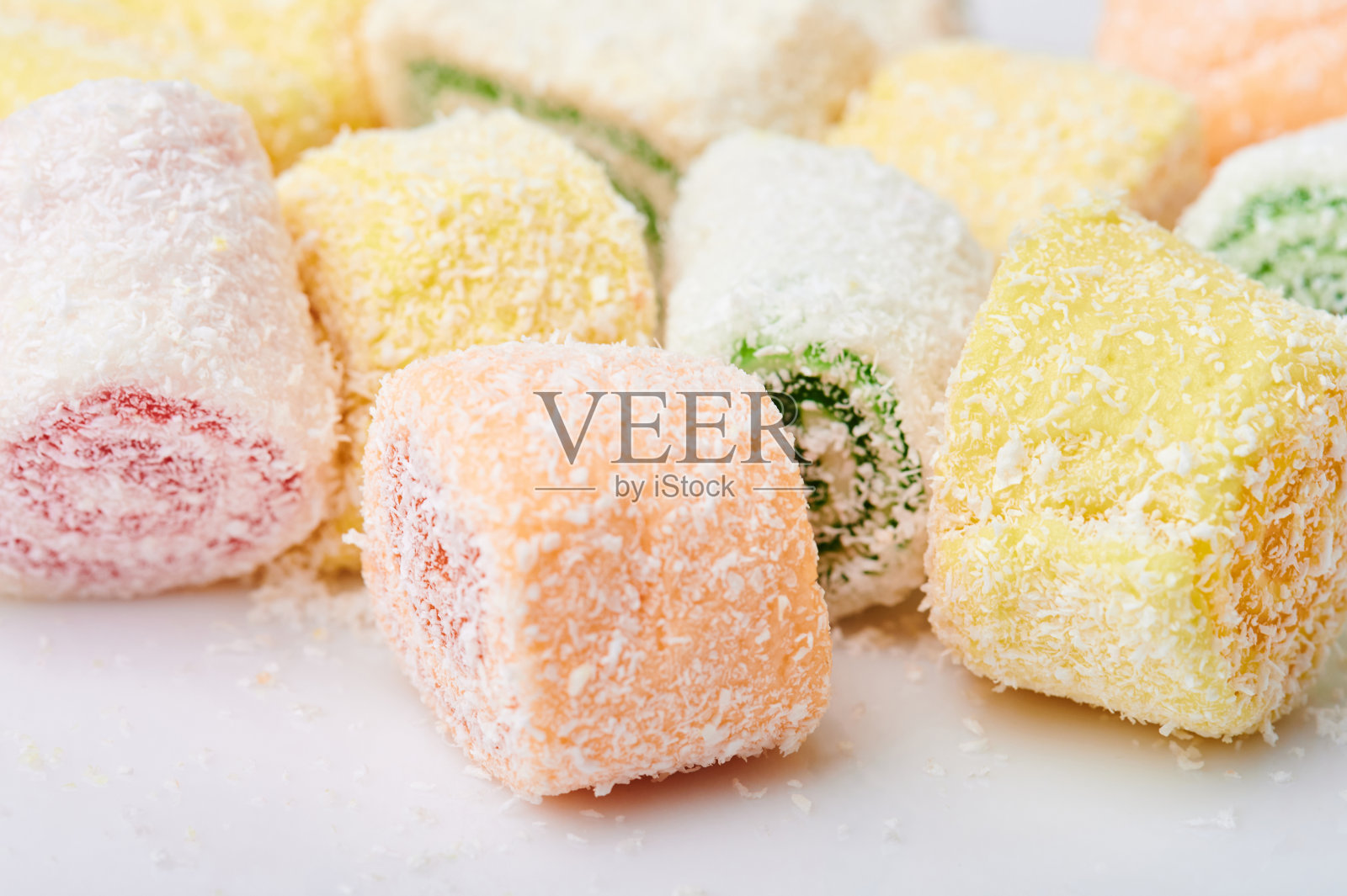 椰粉甜卷照片摄影图片