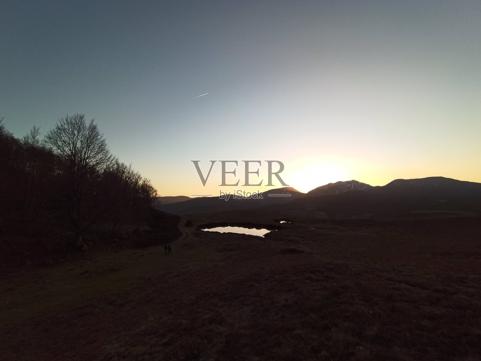 埃斯皮诺萨山上的日落照片摄影图片