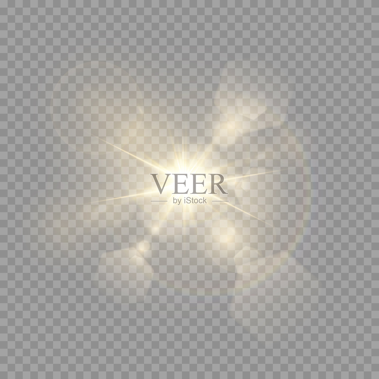 闪亮的星星,美丽的金色光芒。矢量图设计元素图片