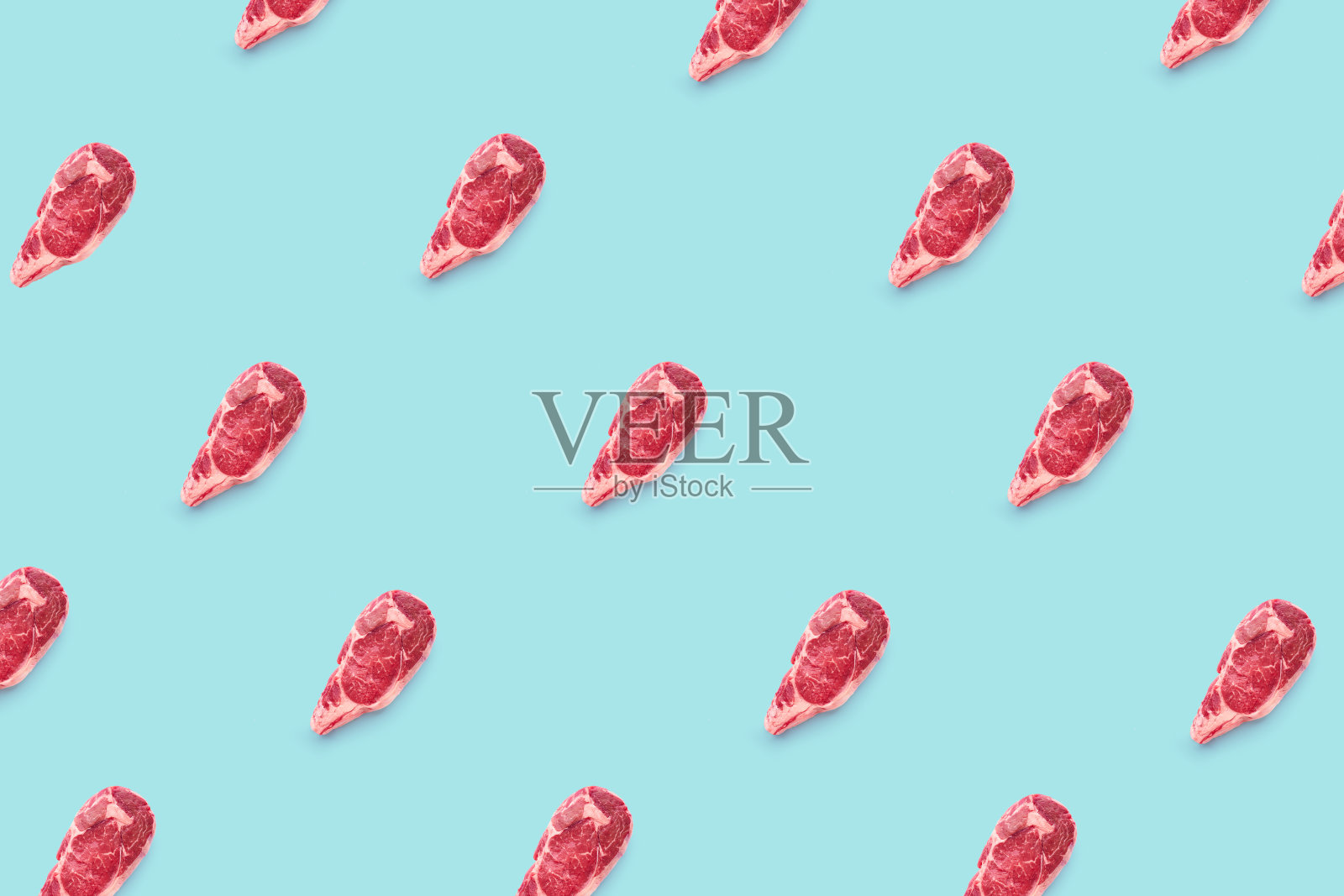 创意平躺黑安格斯上等牛排照片摄影图片