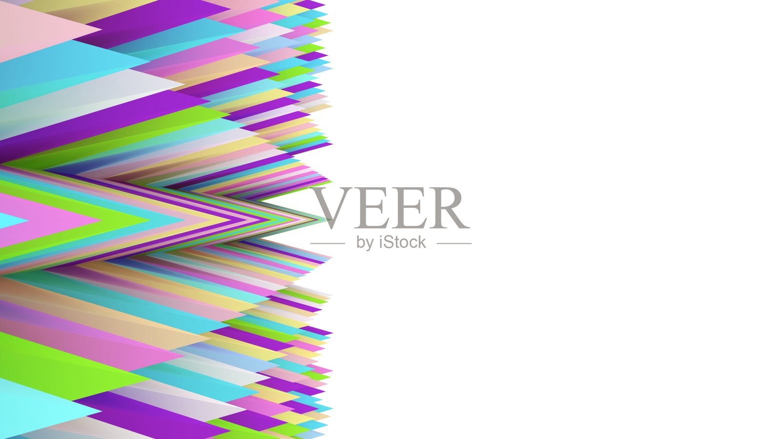 全息金字塔背景。3 d演示。多色墙纸。光滑柔和的口感。抽象的峰值。锋利的物体。3 d渲染背景。照片摄影图片