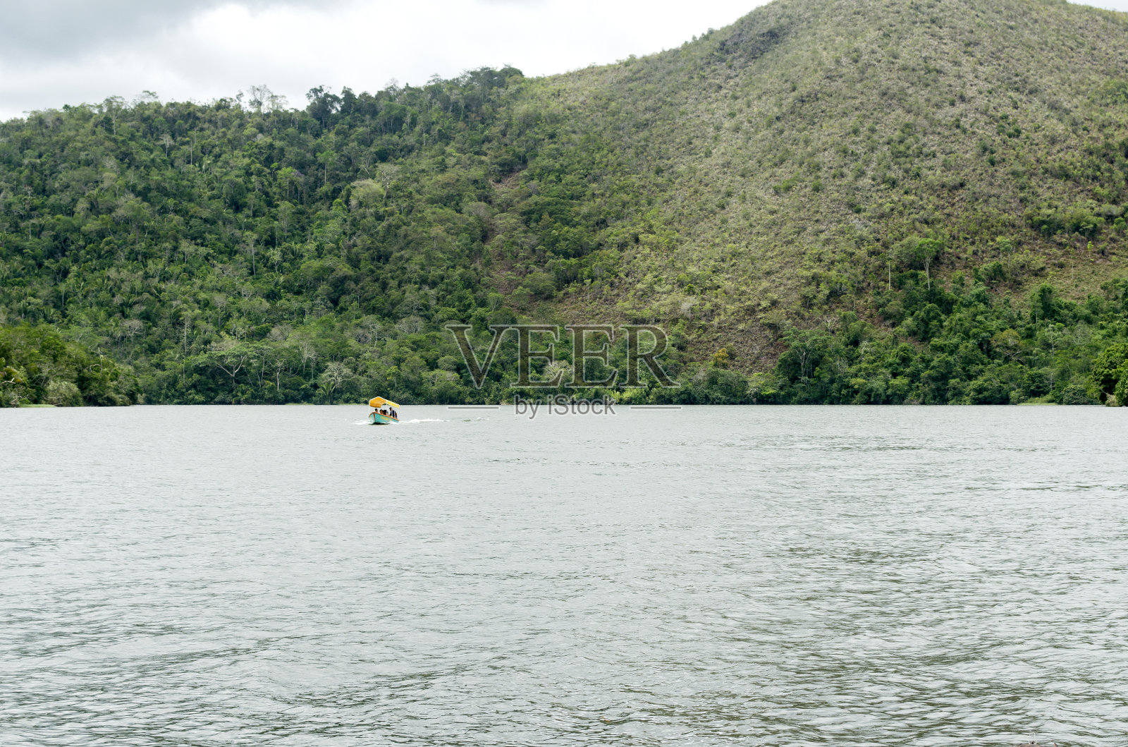 秘鲁丛林中的美丽湖泊照片摄影图片