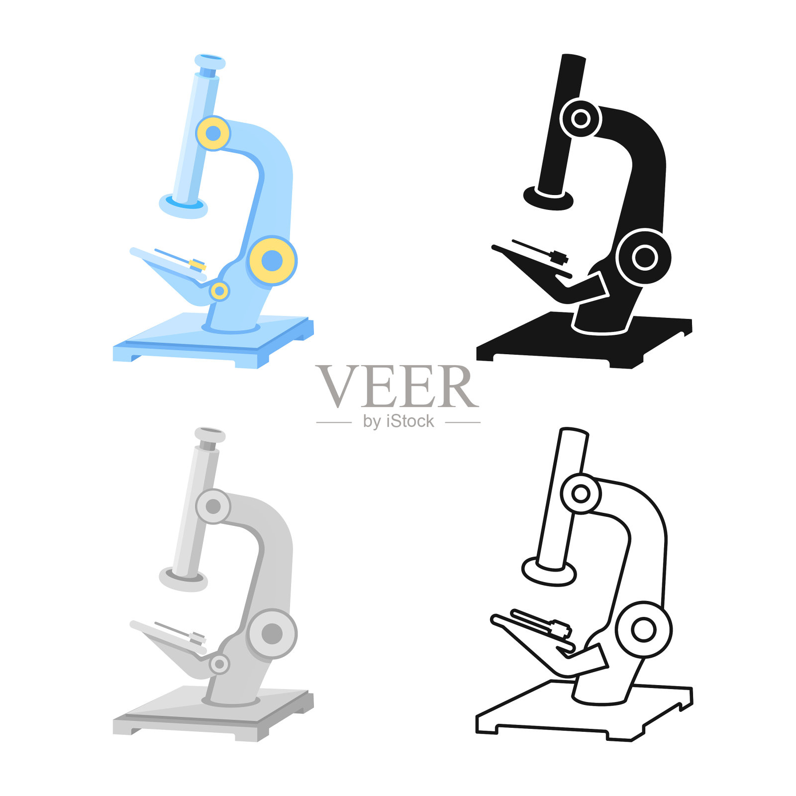 分离物显微镜和实验室体征插画图片素材