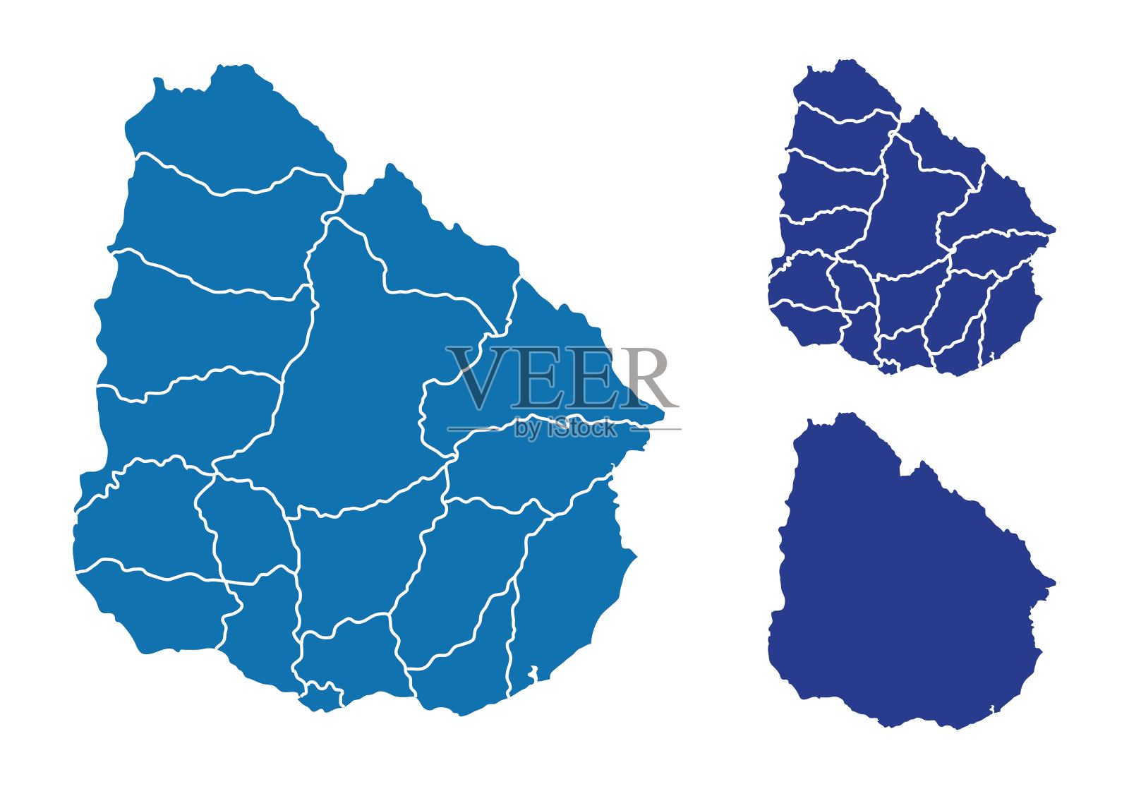 乌拉圭的地图插画图片素材