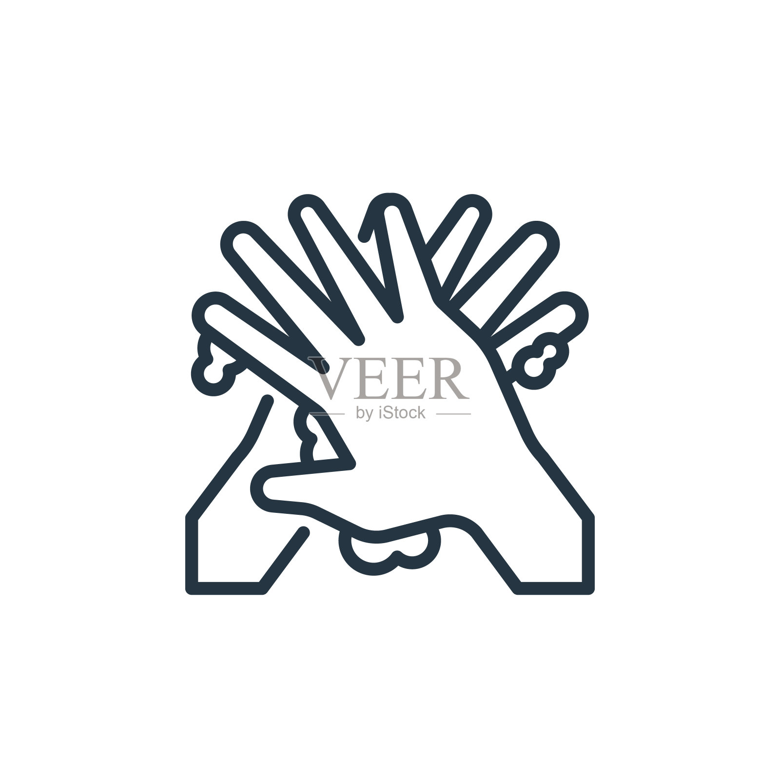 洗手矢量图标。洗手可编辑的笔触。洗手线性符号,用于网络和移动应用程序,标志,印刷媒体。细线说明。矢量孤立轮廓绘制。图标素材