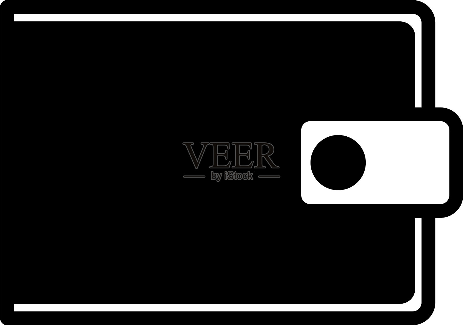 孤立的钱钱包剪影风格图标插画图片素材