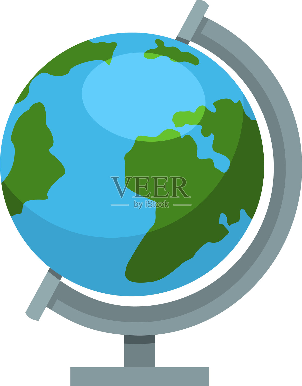 单色图标-学校地理地球插画图片素材