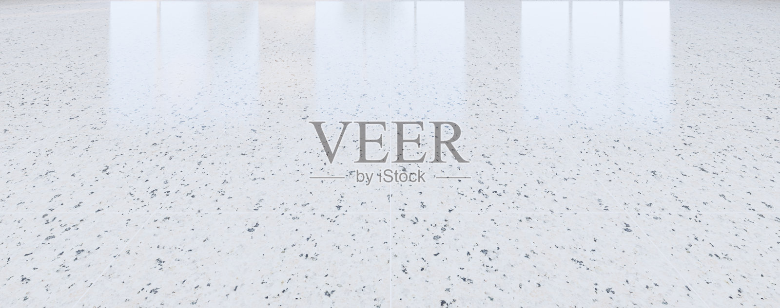 3d渲染的空房间和花岗岩地板和反光透视,干净和新的条件使用的背景。照片摄影图片