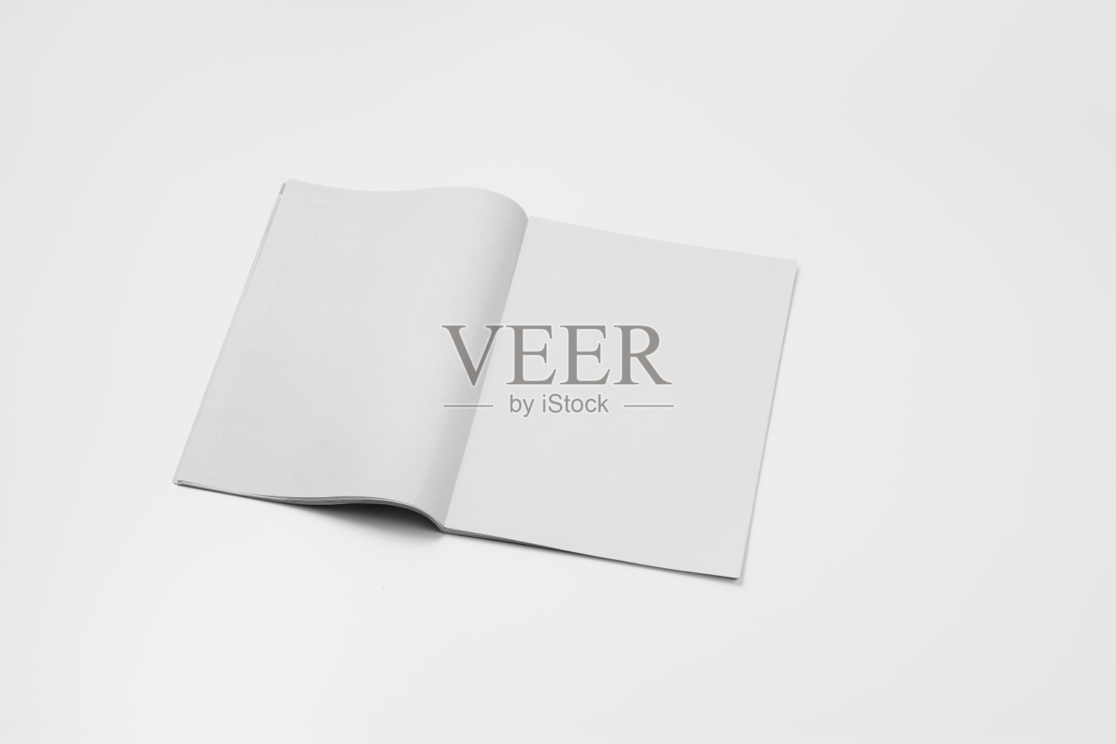 模型杂志,报纸或目录孤立的白色背景。照片摄影图片