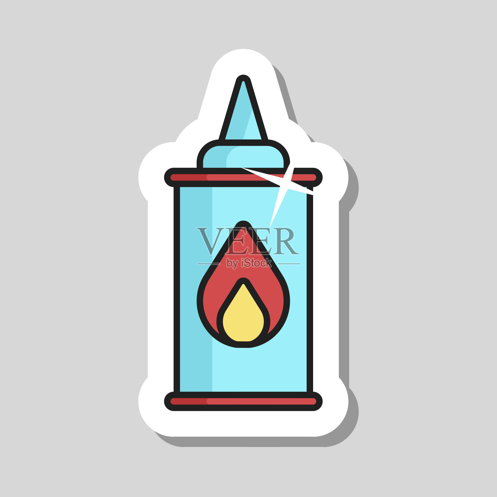 加煤流体矢量图标。烧烤和烧烤标志插画图片素材