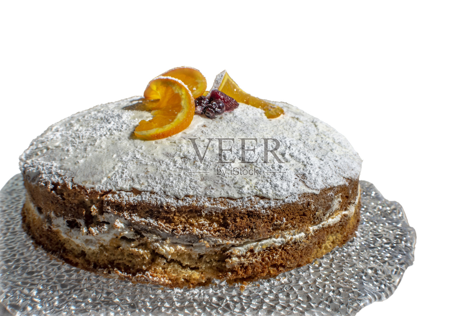 橘子和水果浆果蛋糕照片摄影图片