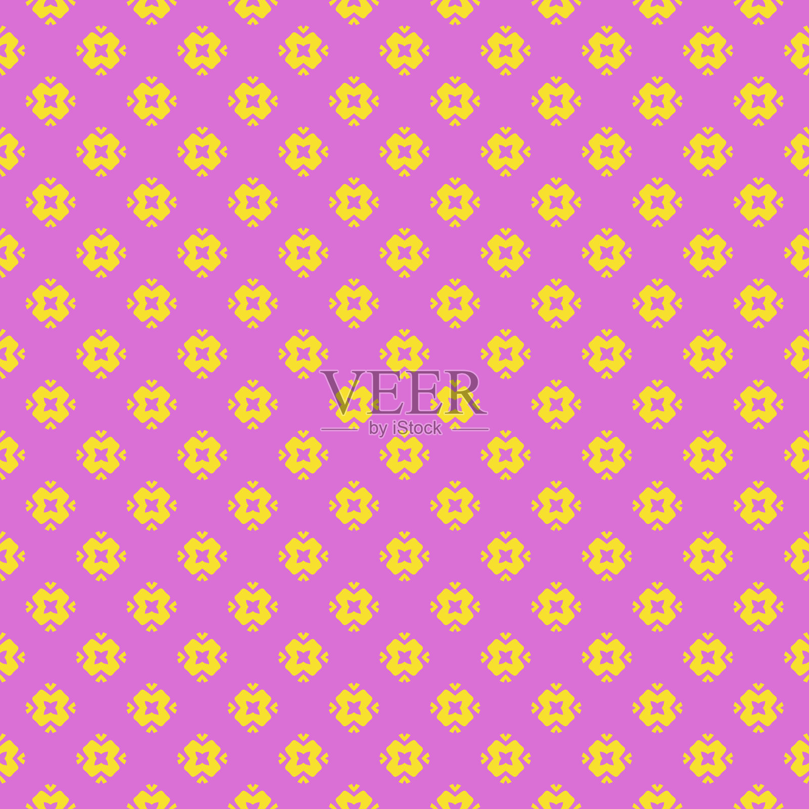 简单的无缝图案与装饰元素。美丽的背景时尚印花或包装纸。插画图片素材