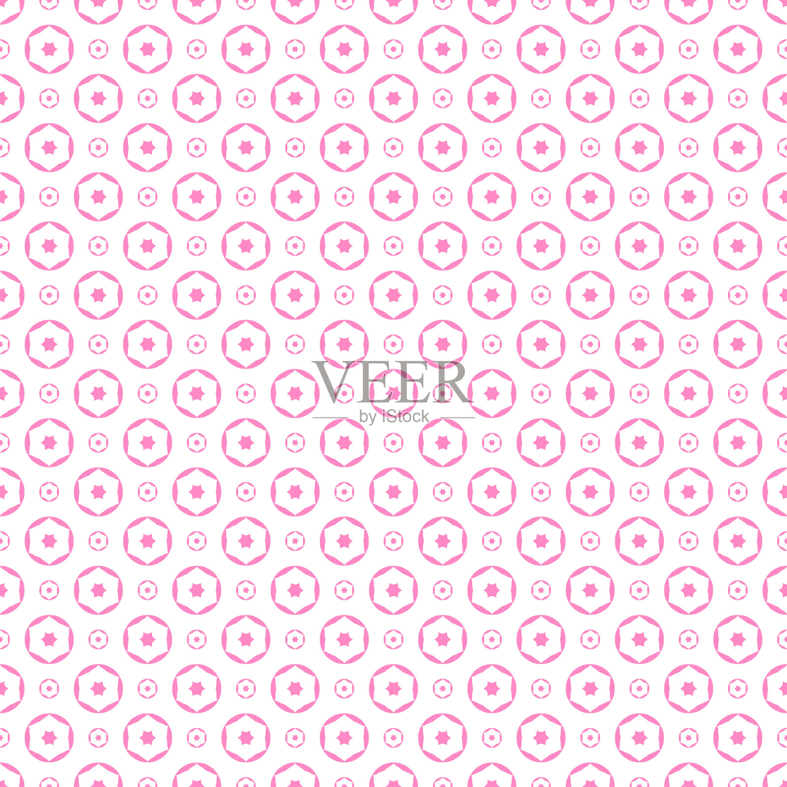 简单的无缝图案与装饰元素。美丽的背景时尚印花或包装纸。插画图片素材