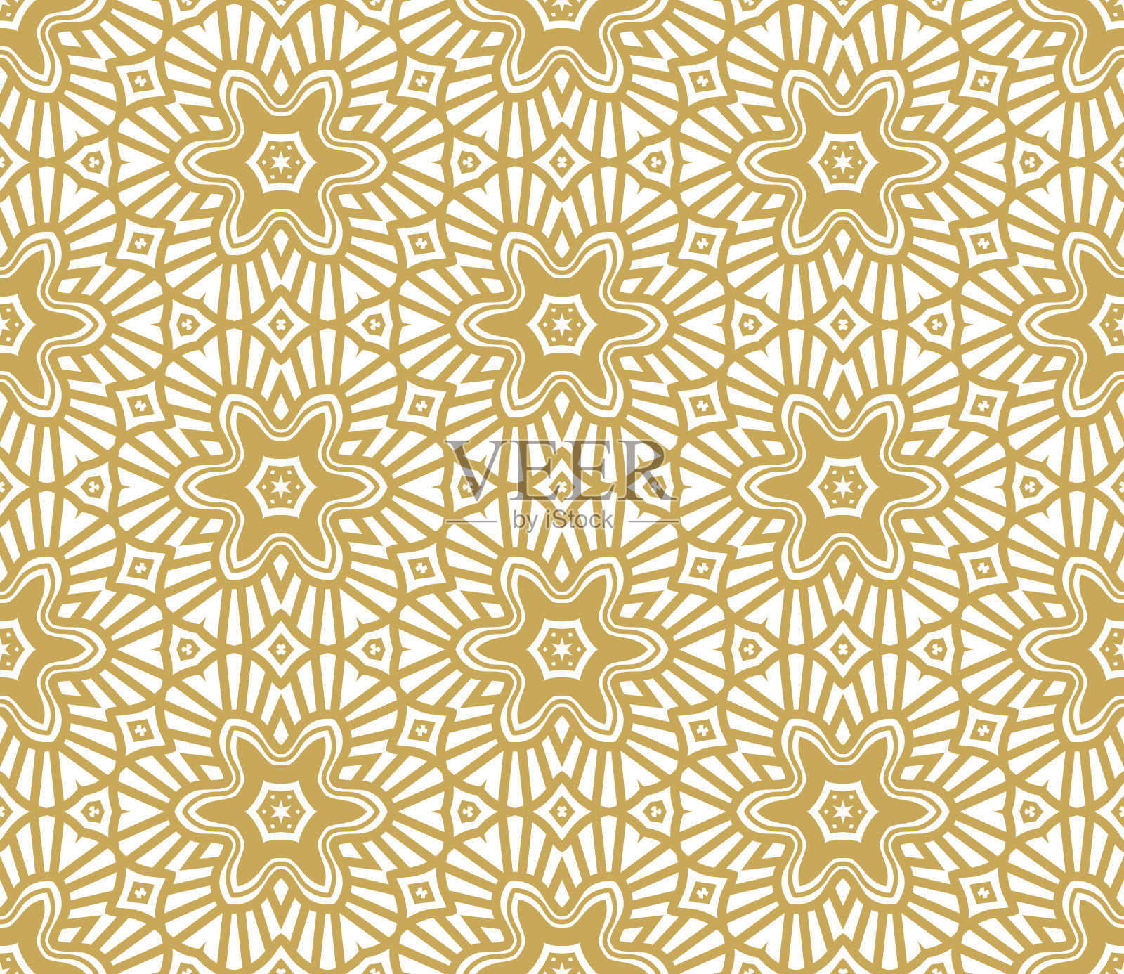 抽象细线无缝图案。线性装饰几何背景。包装纸。矢量插图。插画图片素材