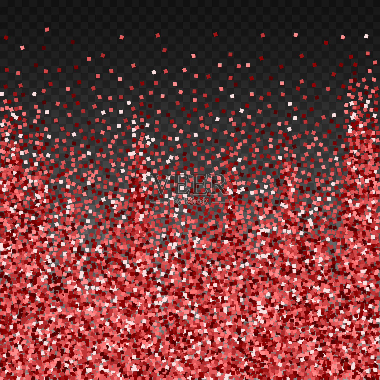 红金闪闪,奢华闪闪,五彩纸屑散落插画图片素材