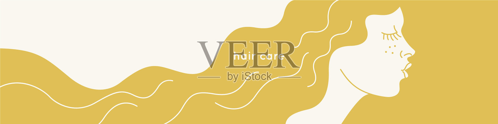 理发店的护发亮丽海报插画图片素材