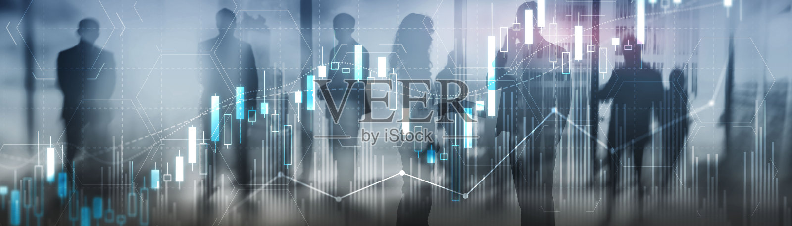 股票市场上交易员的剪影。2020年金融照片摄影图片