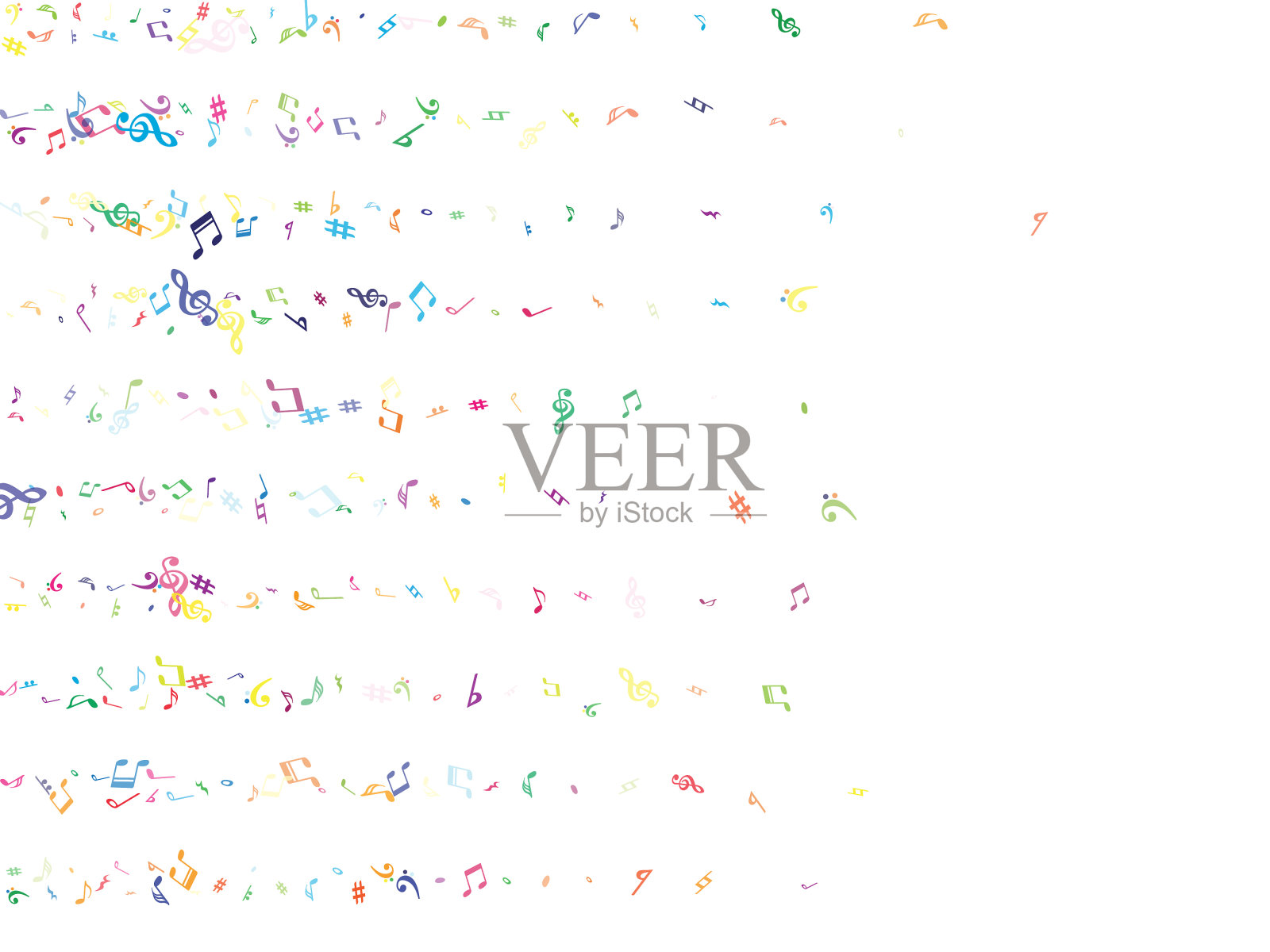 飞行音符背景设计插画图片素材