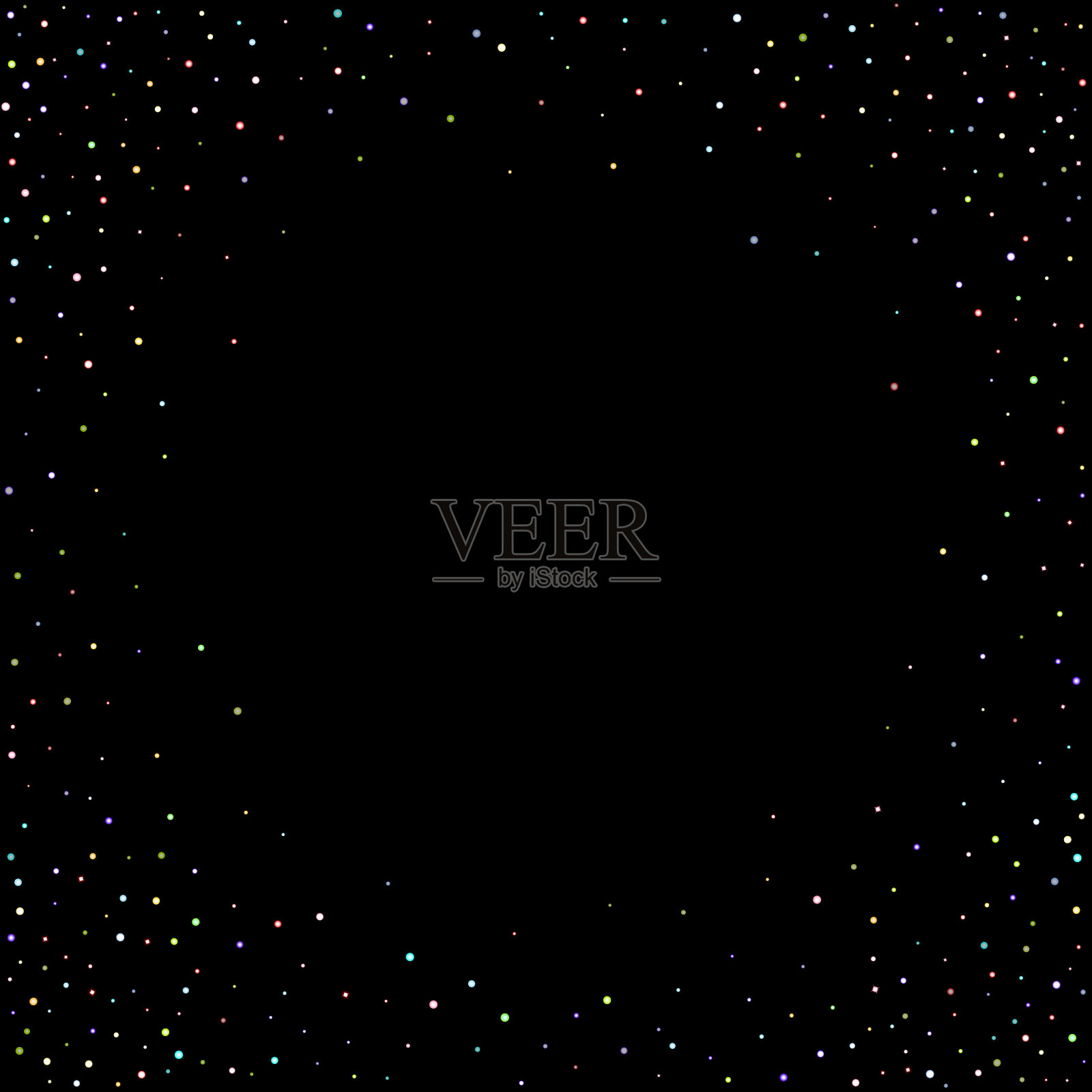 闪光的彩虹全息闪光纸屑插画图片素材