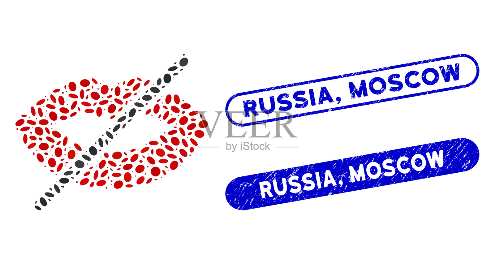 Dot collage no kiss with distress俄莫斯科插画图片素材