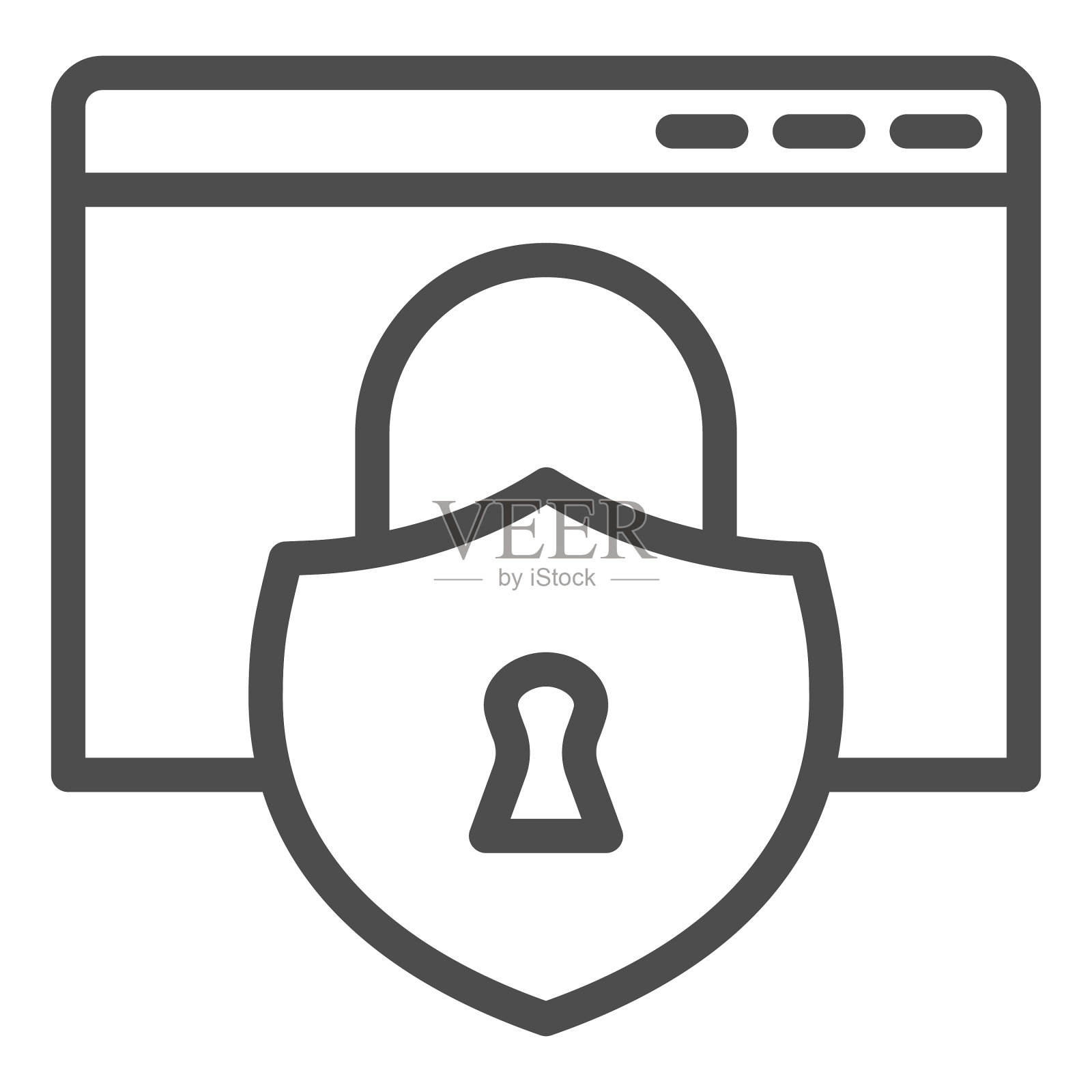 保护窗口行图标web浏览器安全插画图片素材