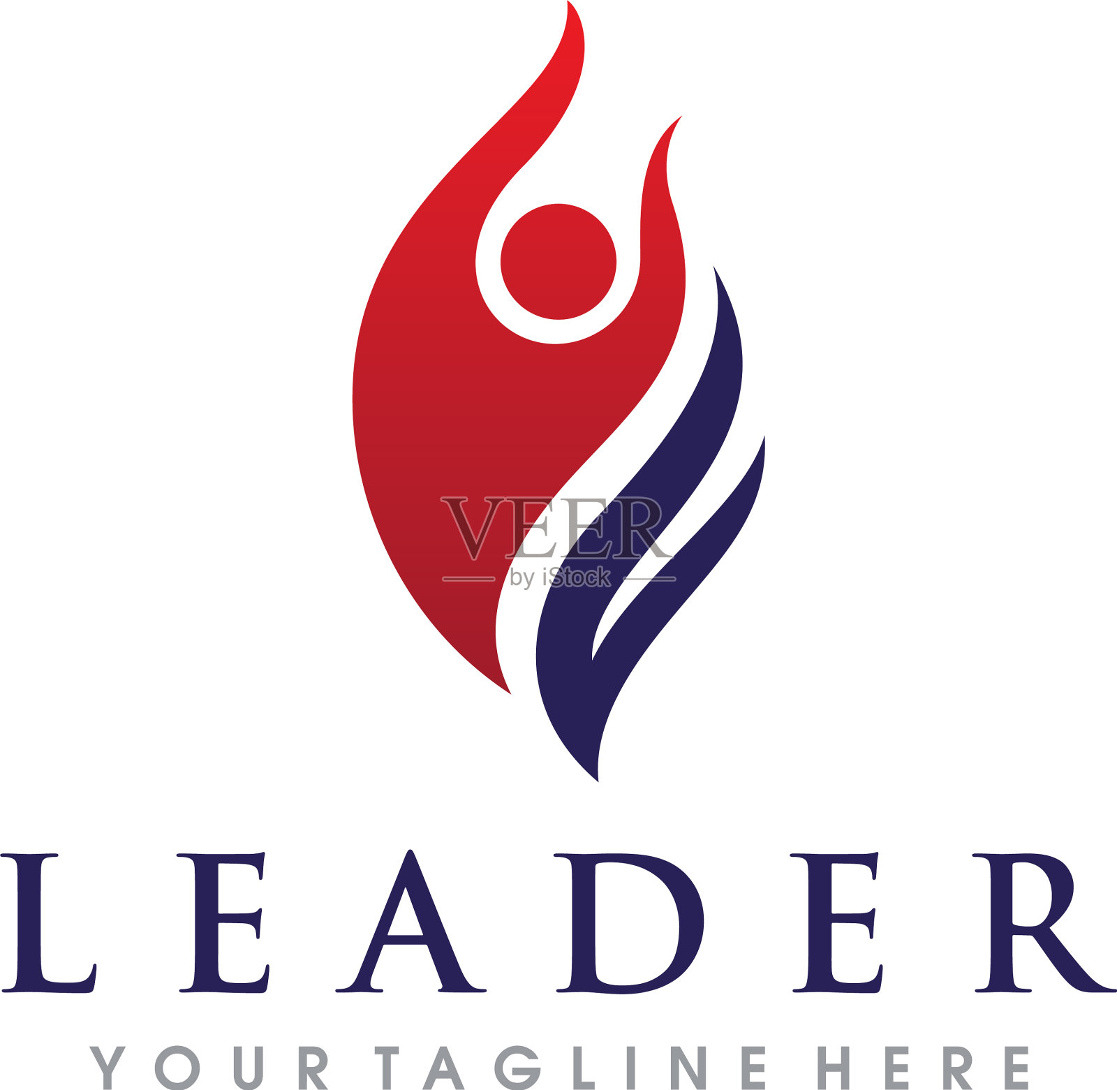 领导成功和教育标志设计插画图片素材