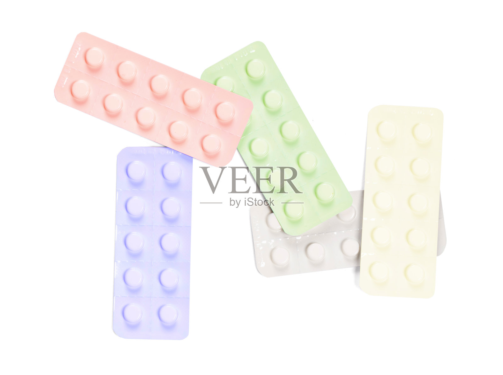 药丸条孤立在白色背景照片摄影图片