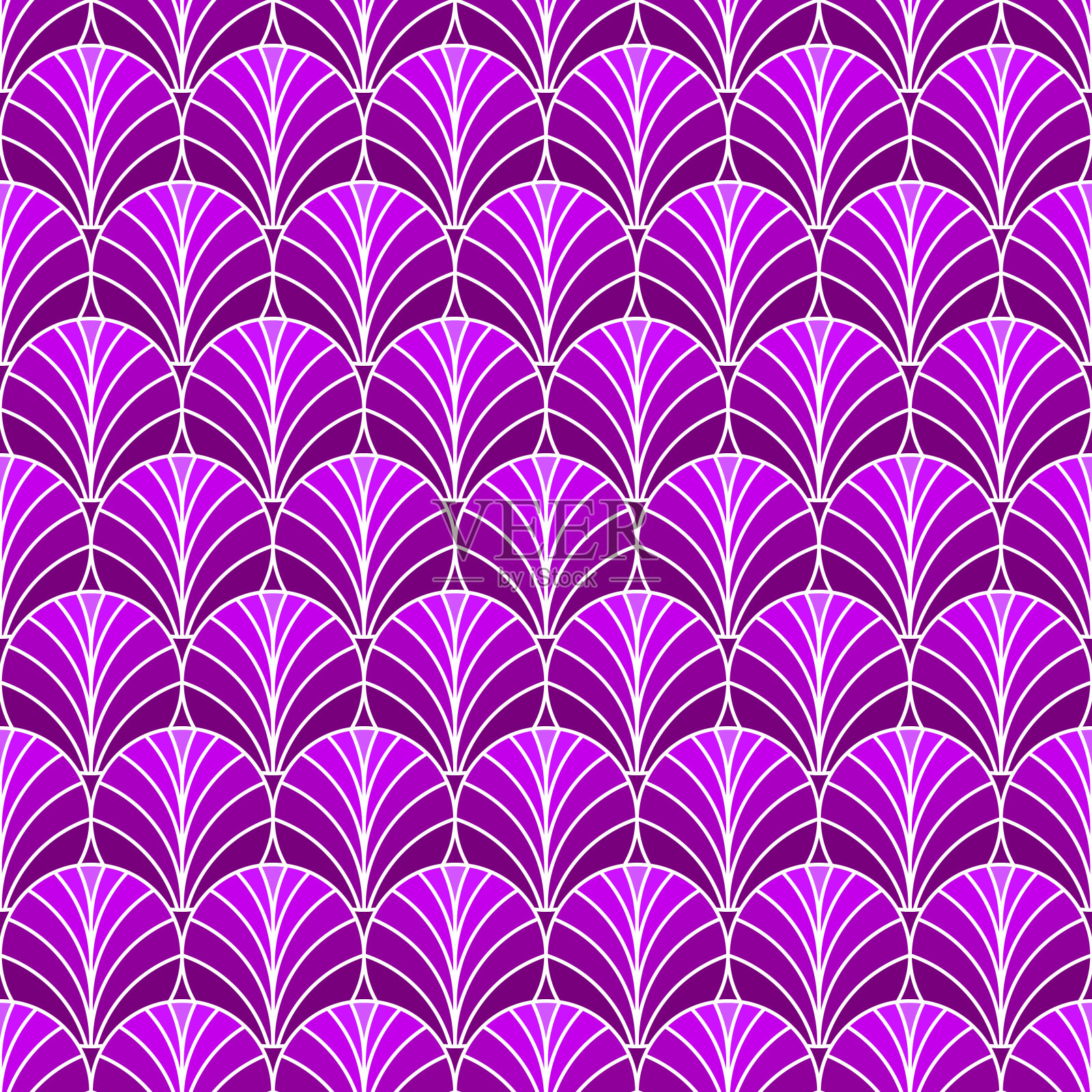 扇形无缝抽象几何图案插画图片素材