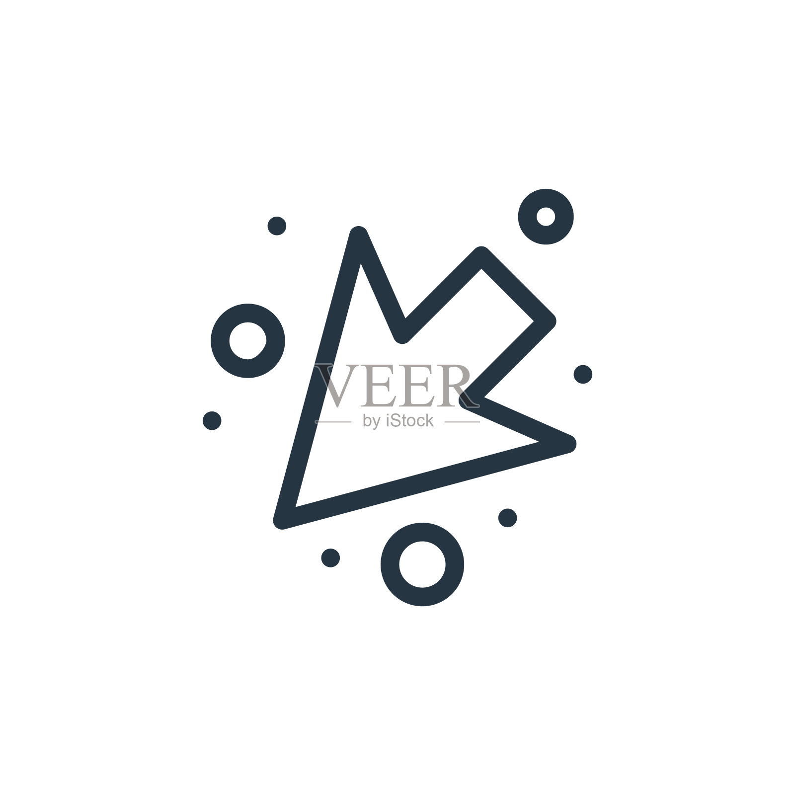 下左箭头矢量图标。向下左箭头可编辑的描边。下左箭头线性符号,用于web和移动应用程序,标志,印刷媒体。细线说明。矢量孤立轮廓绘制。图标素材