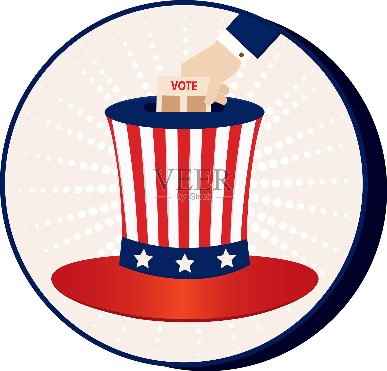 选举日按钮插画图片素材