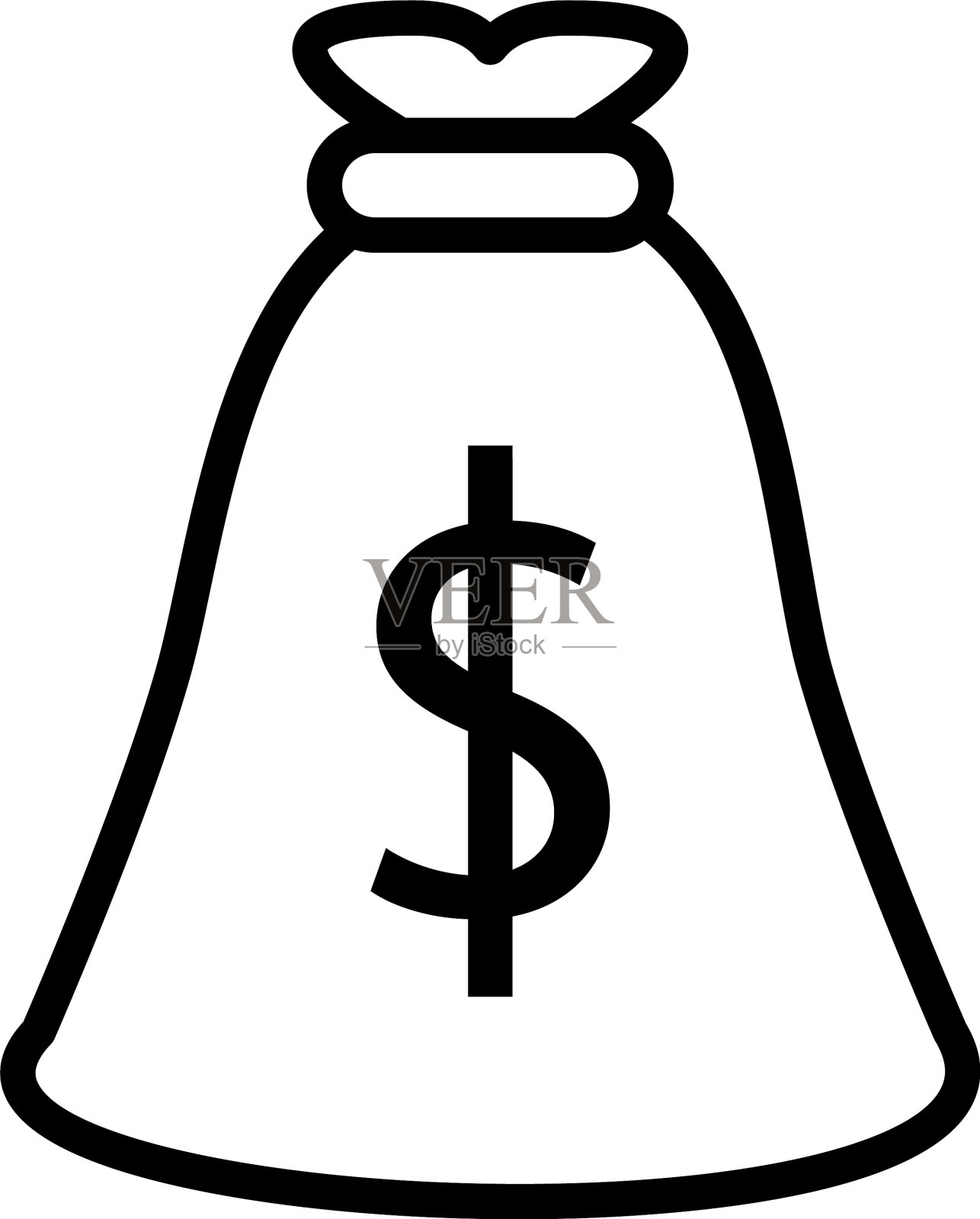 包与钱美元的象征插画图片素材