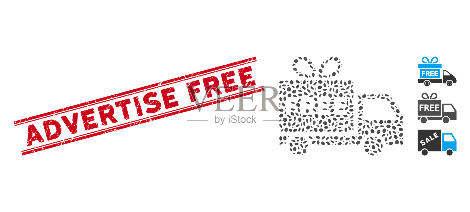 刻有马赛克广告免费线印章插画图片素材