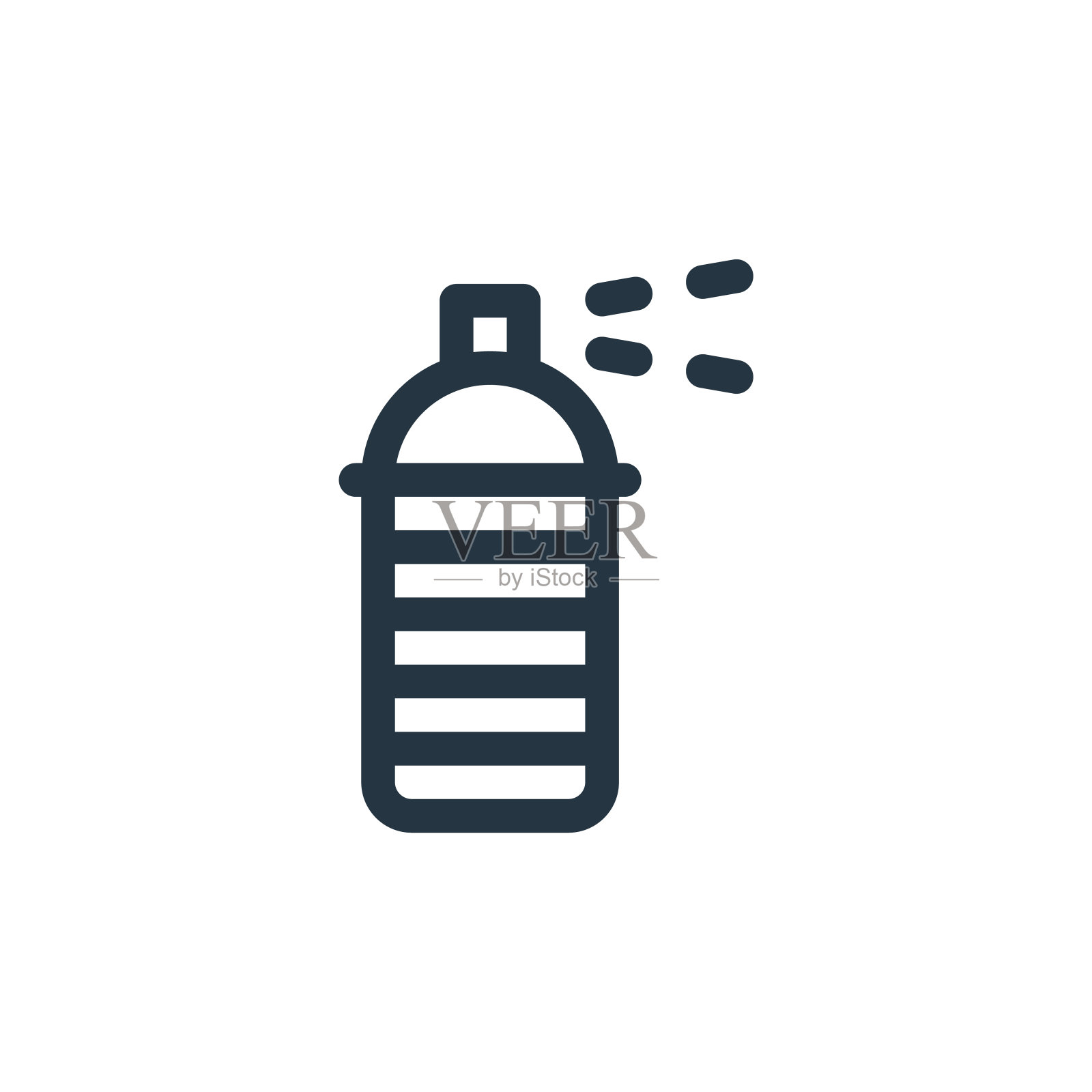 喷漆矢量图标。喷漆可编辑的笔触。用于网页和移动应用程序,标志,印刷媒体的线性喷漆符号。细线说明。矢量孤立轮廓绘制。插画图片素材