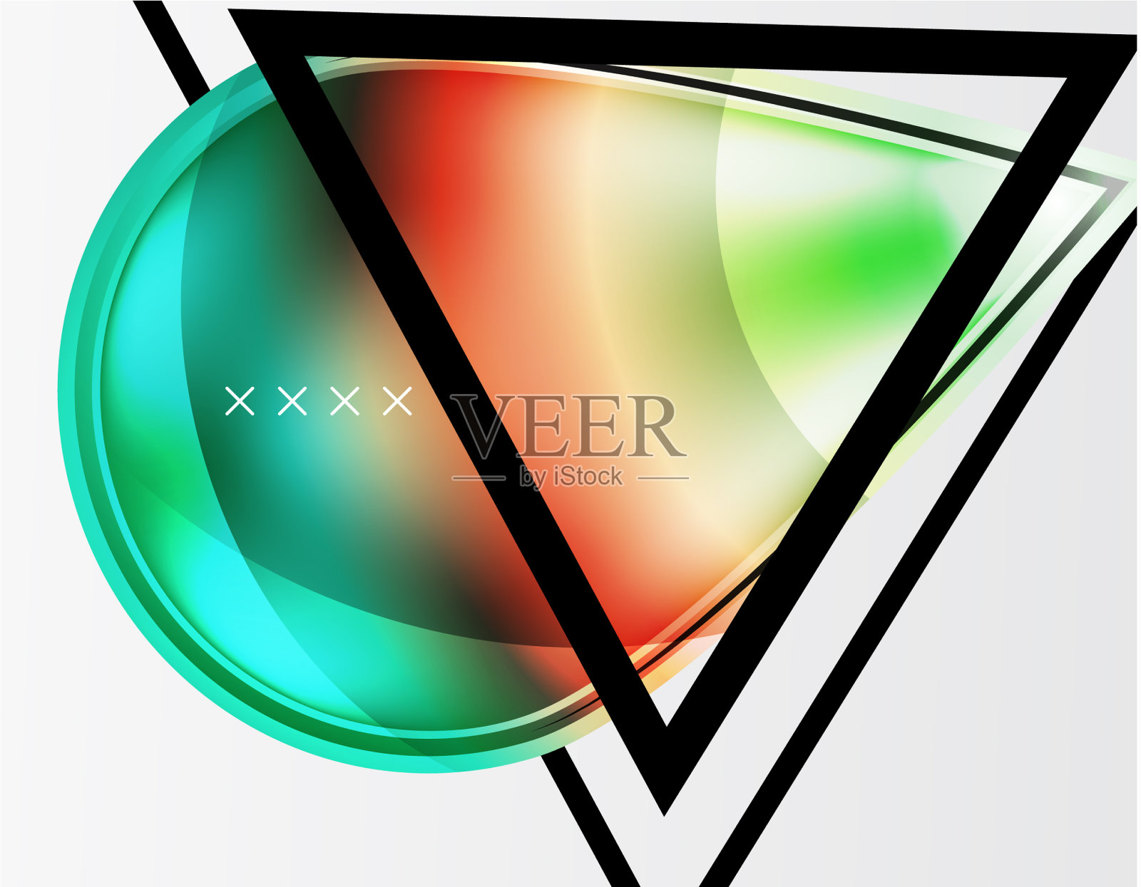 抽象背景-光泽玻璃气泡插画图片素材