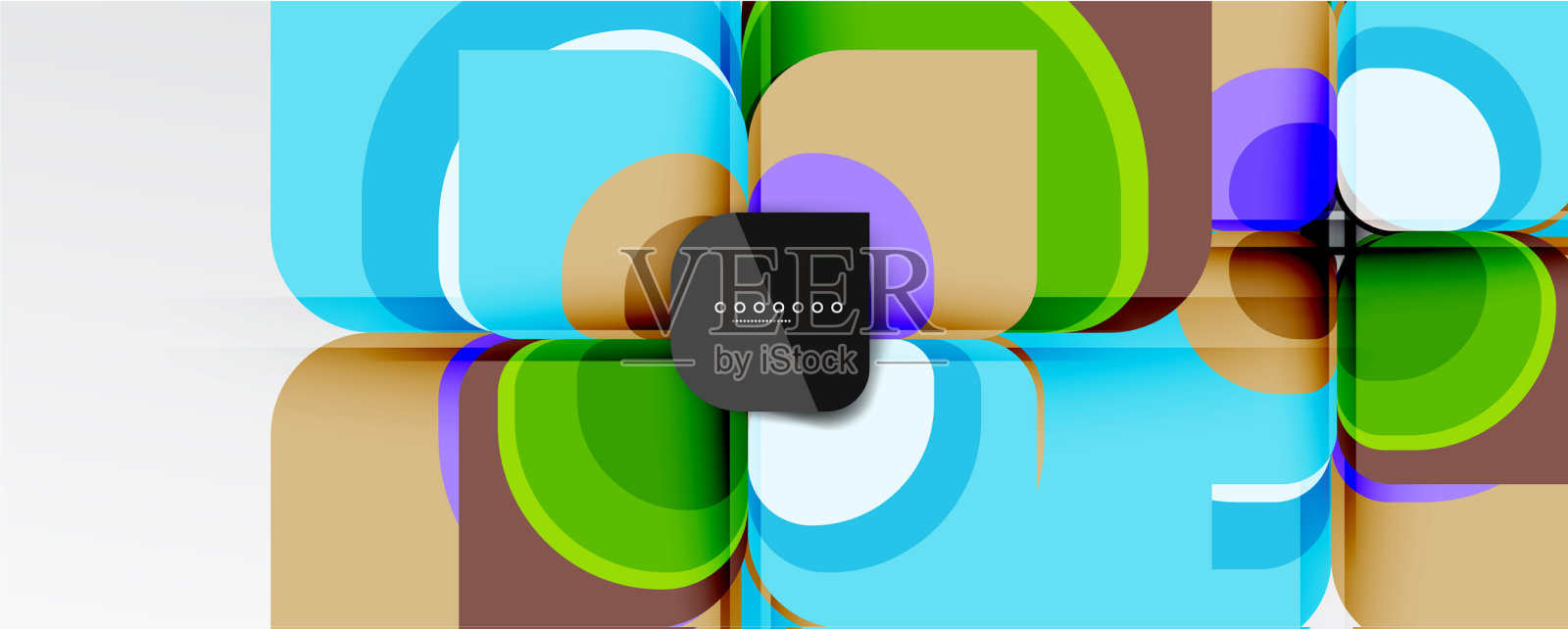 抽象背景-几何剪纸设计插画图片素材