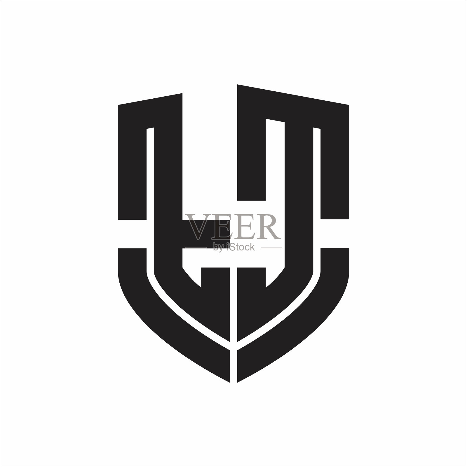 Tc标志与徽章盾形图案设计插画图片素材