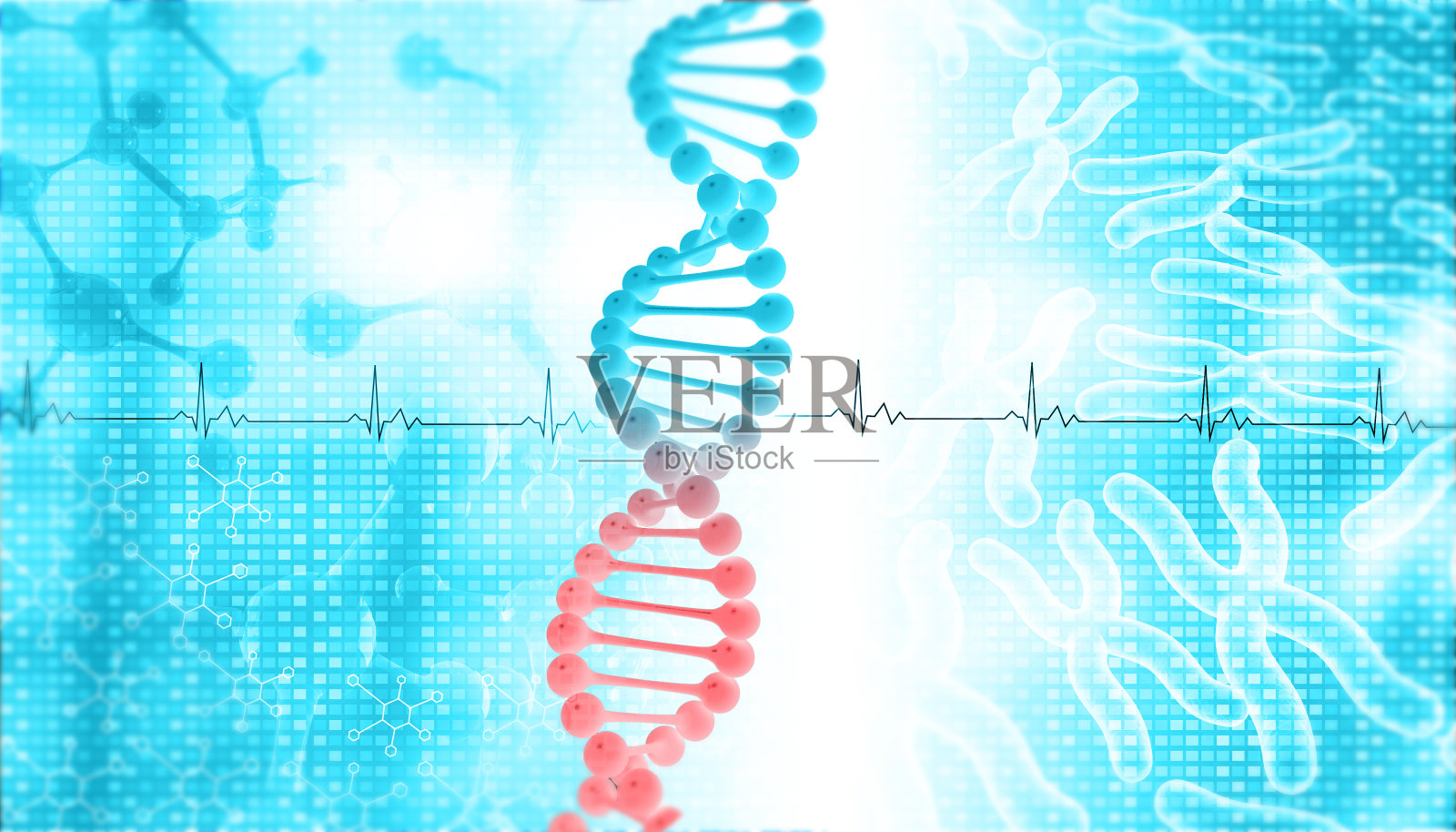 基因研究的生物技术科学概念背景照片摄影图片