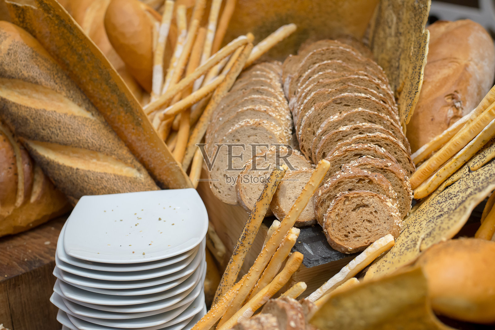 各种各样的面包照片摄影图片