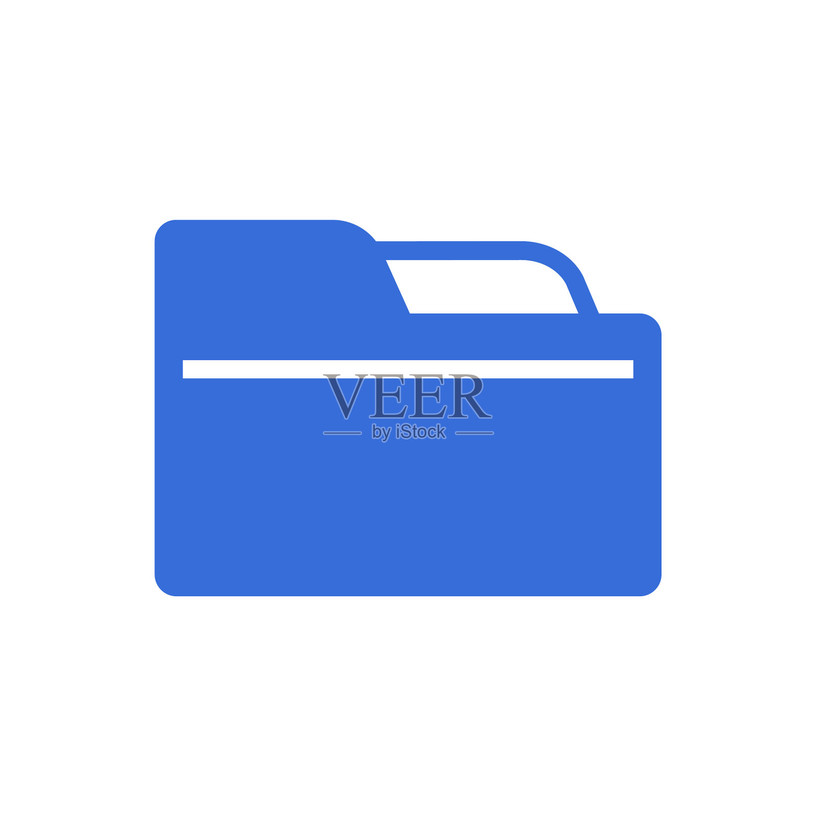 文件夹图标在时尚的平面风格孤立在灰色图标素材