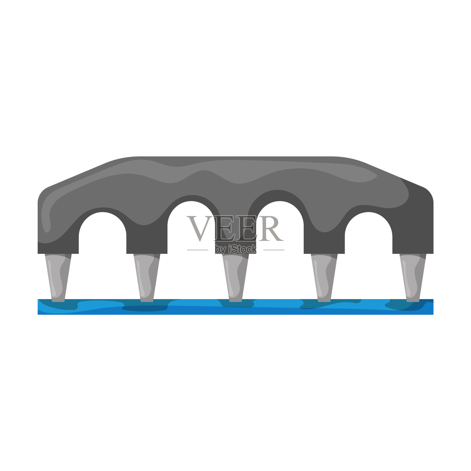 桥图标卡通图标隔离上插画图片素材