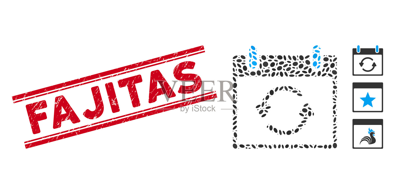 刻字法士达线密封与马赛克刷新插画图片素材