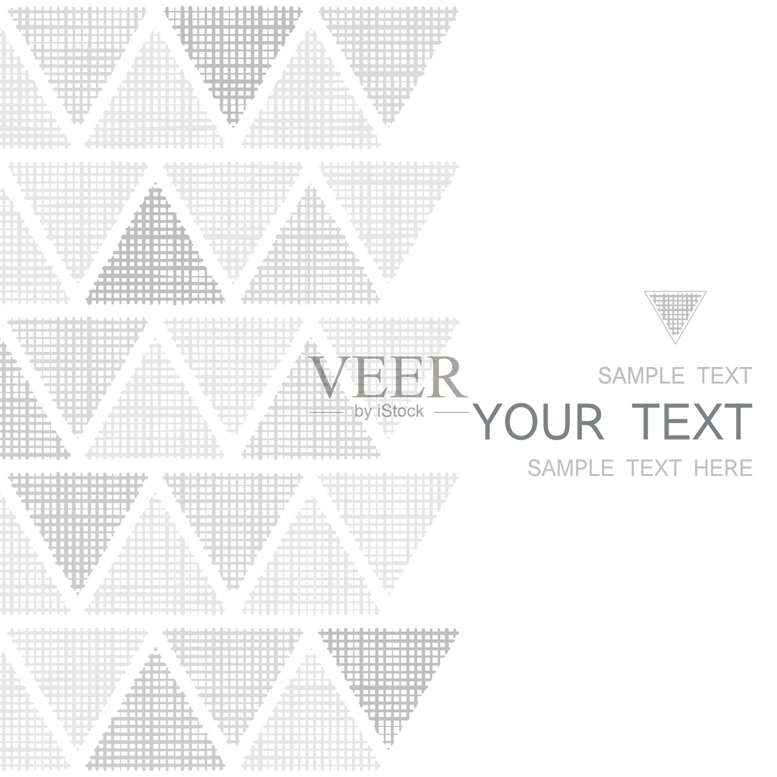 织物纹理三角形框架无缝图案背景。复古的标签和徽章设计。适合贺卡,婚礼请柬,纺织图案,包装纸或时尚标签。插画图片素材