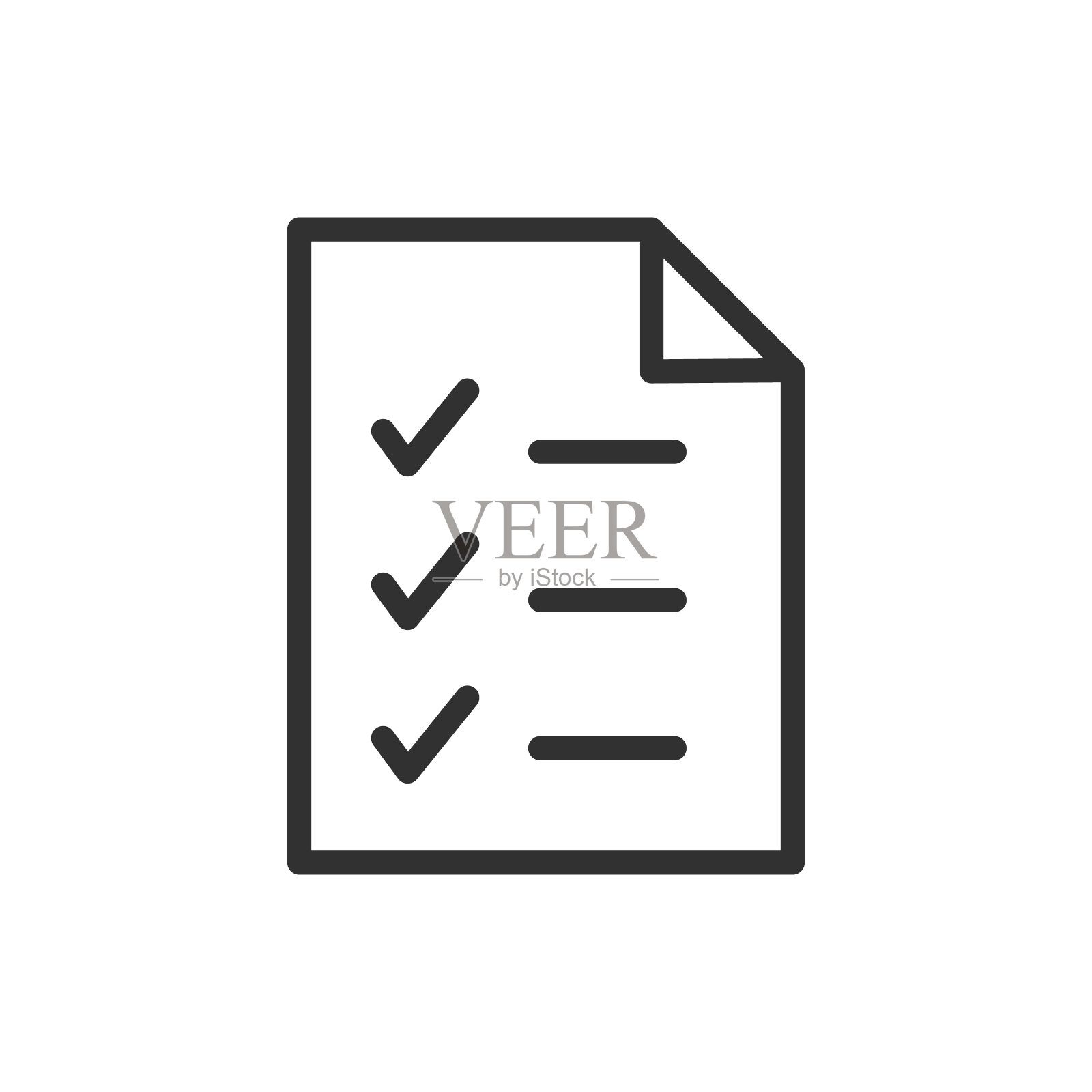 文档与微裂纹。线性图标。线条与可编辑的笔触插画图片素材